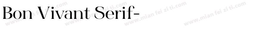 Bon Vivant Serif字体转换